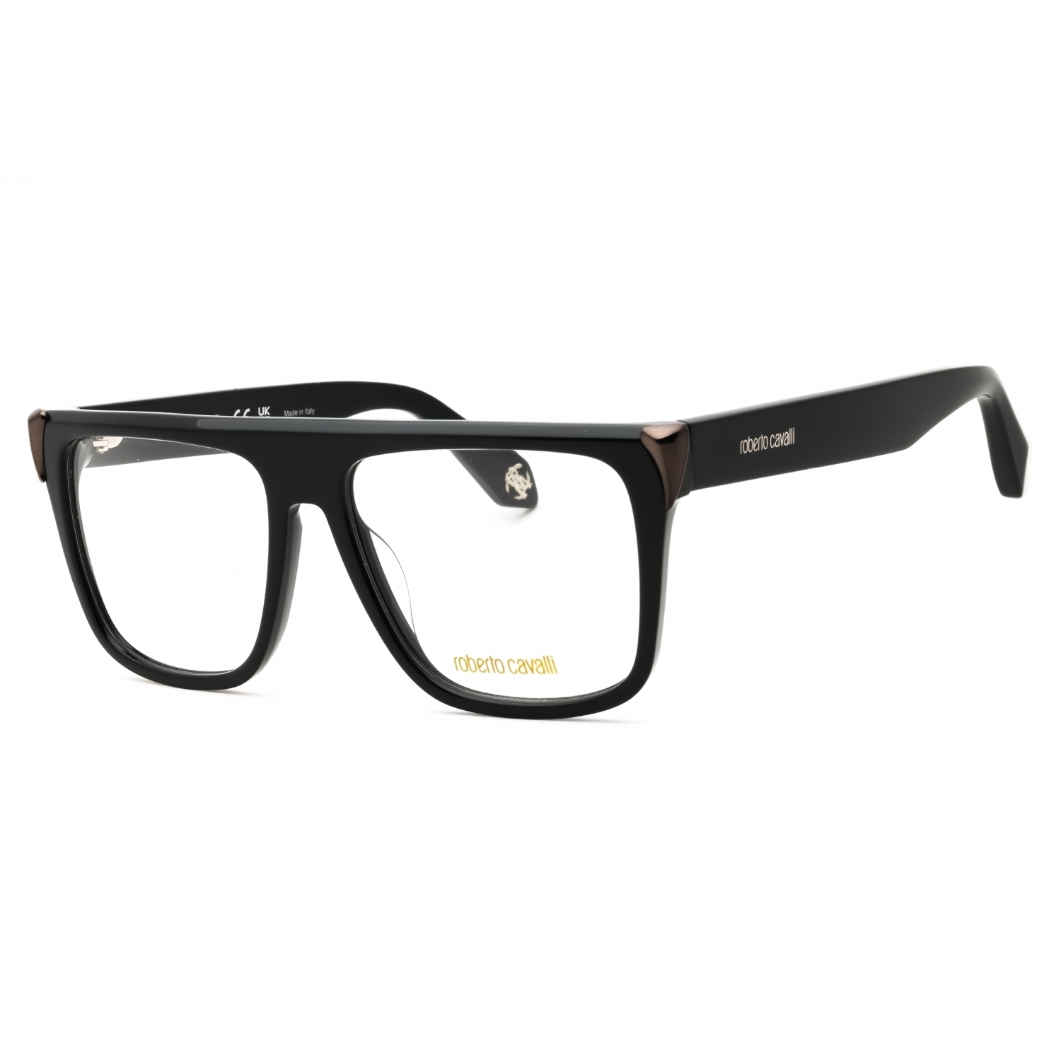 Roberto Cavalli Vrc025v Eyeglasses Black Acetate Rectangular